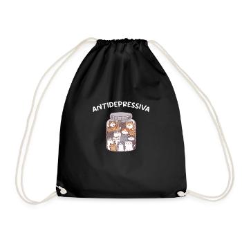 Antidépresseurs Chats Cadeau Chat Propriétaire - Sac de sport léger - noir - Devant