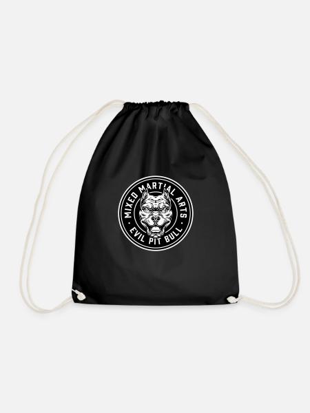 mma fights - Drawstring Bag - black