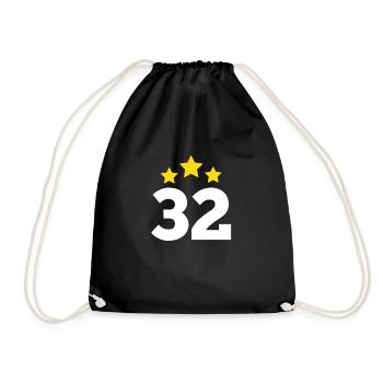 32 Years Star - 32nd Anniversary Gift - Drawstring Bag - black - Front