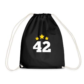 42 ans étoile - cadeau 42e anniversaire - Sac de sport léger - noir - Devant