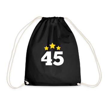 45 ans étoile - cadeau 45e anniversaire - Sac de sport léger - noir - Devant