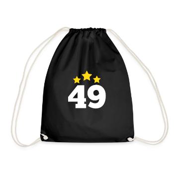 49 Years Star - 49th Anniversary Gift - Drawstring Bag - black - Front
