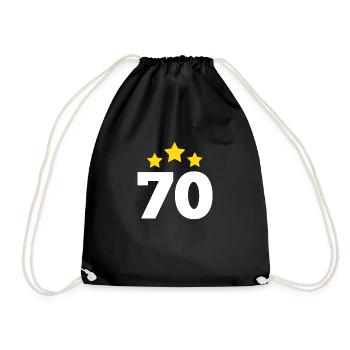 70 ans étoile - cadeau 70e anniversaire - Sac de sport léger - noir - Devant