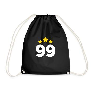 99 ans étoile - cadeau 99e anniversaire - Sac de sport léger - noir - Devant