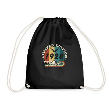 Vintage 1929 Retro - Best Seller - Drawstring Bag - black - Front