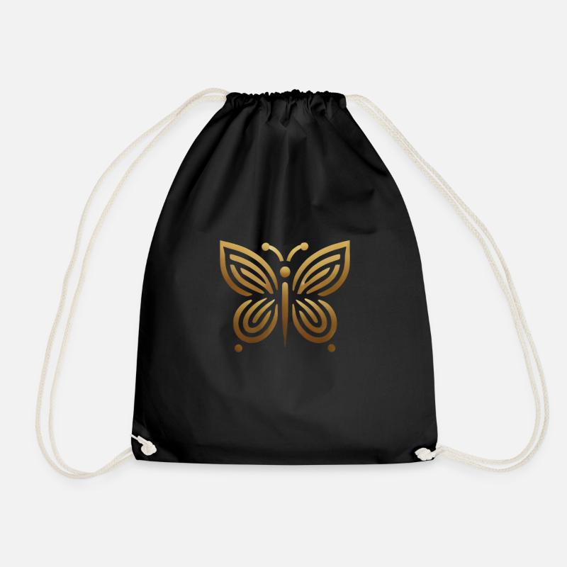 Schmetterling - Turnbeutel - Schwarz