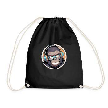 Happy Kong - Turnbeutel - Schwarz - Vorne