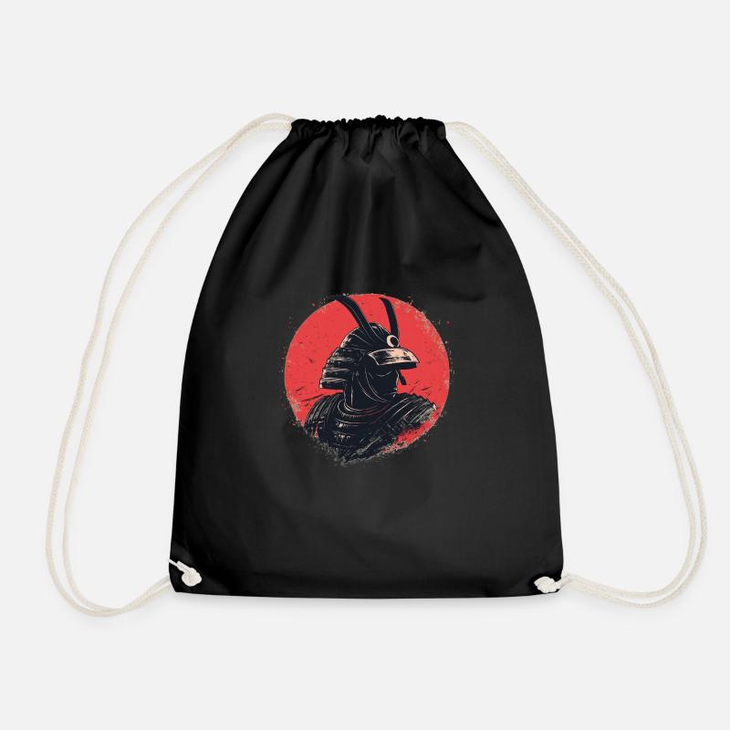 samuraihelmet1 - Drawstring Bag - black