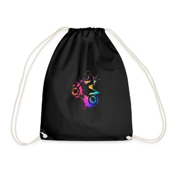 Moto de motocross Moto colorée - Sac de sport léger - noir - Devant