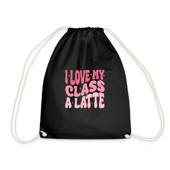 Teachers Valentine Day - I Love My Class A Latte - Sac de sport léger - noir - Devant