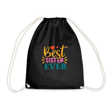 Beste Schwester - Turnbeutel - Schwarz - Vorne