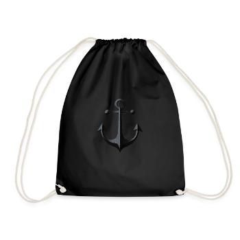 Black Anchor - Turnbeutel - Schwarz - Vorne