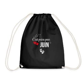 C’est prévu pour juin - annonce de grossesse - Sac de sport léger - noir - Devant