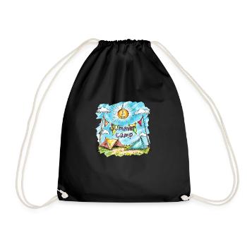 summer camp - Drawstring Bag - black - Front