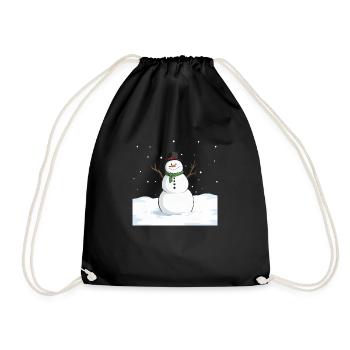 Bonhomme de neige - Sac de sport léger - noir - Devant