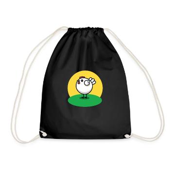 The Chicken & The Sun - The Cat Friend's - Drawstring Bag - black - Front