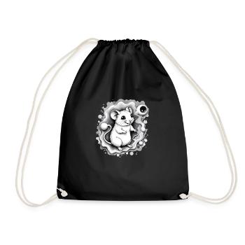 Hamster de l’espace - Sac de sport léger - noir - Devant