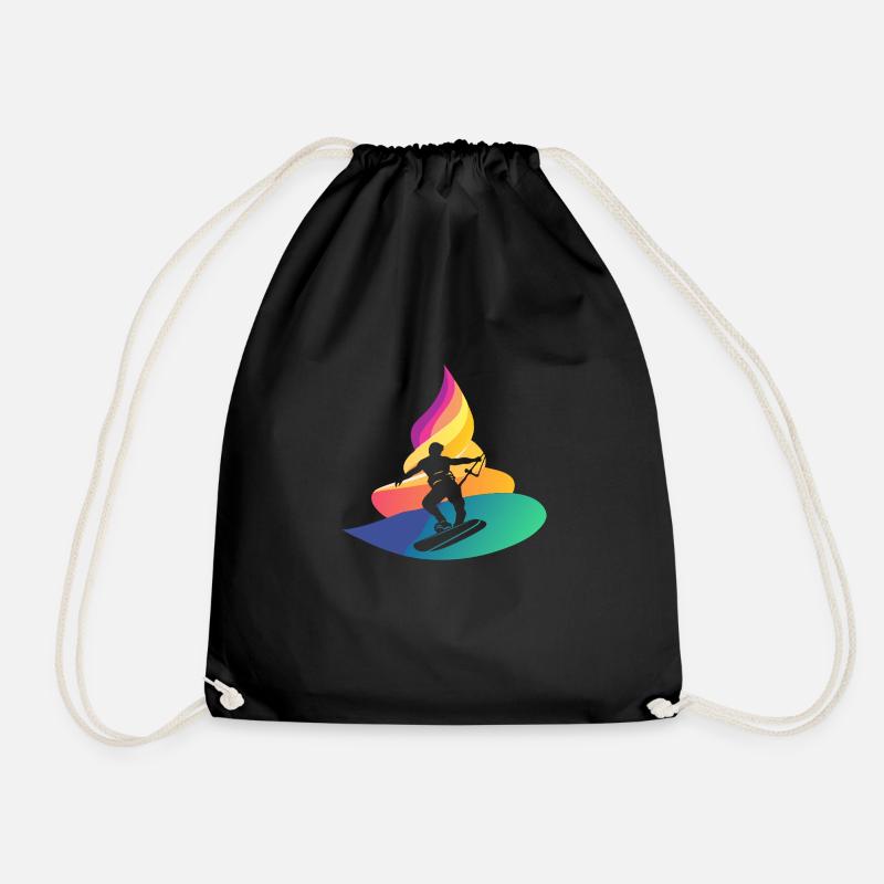 Wakeboarder Wakeboarding - Turnbeutel - Schwarz