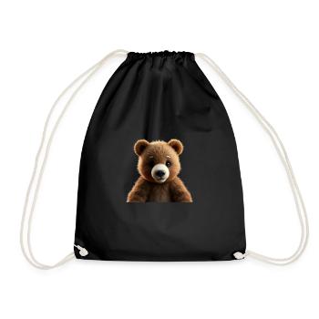 Cute bear - Drawstring Bag - black - Front