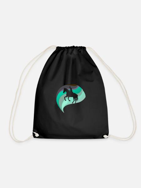 Cheval Sports équestres Cheval sauvage - Sac de sport léger - noir