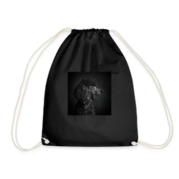 Black Animals - Black Poodle - Turnbeutel - Schwarz - Vorne