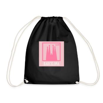 Barcelone rose - Sac de sport léger - noir - Devant