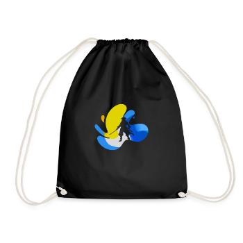 Drapeau pirate Piraterie - Sac de sport léger - noir - Devant