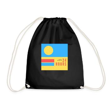 Design rétro 1 L’art de courir aux 24 Heures - Sac de sport léger - noir - Devant