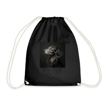 Black Animals - Old Dog - Drawstring Bag - black - Front