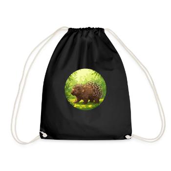 Porc-épic au soleil - Sac de sport léger - noir - Devant