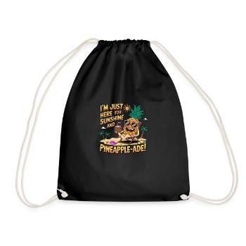 Je suis juste ici pour le soleil et l’ananas-ade - Sac de sport léger - noir - Devant