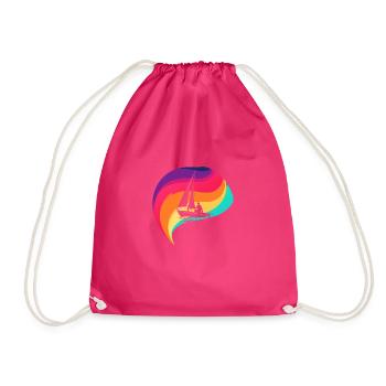 Sailing Boats Sailboats - Drawstring Bag - fuchsia - Front