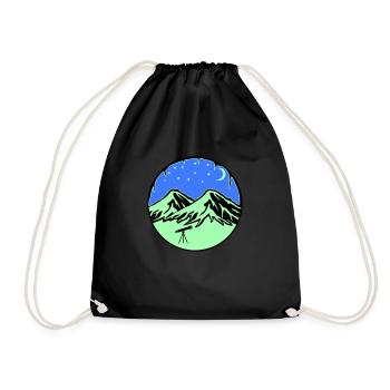 Télescope des montagnes du ciel étoilé - Sac de sport léger - noir - Devant