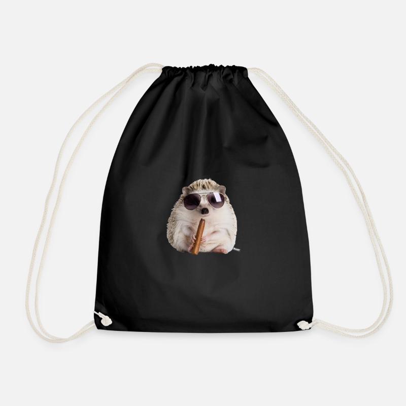 Igel cool - Turnbeutel - Schwarz