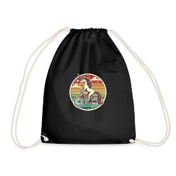Cool Bicycle Design Bicycle Gift Cycling - Drawstring Bag - black - Front