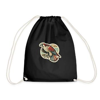 Faucon Fauconnerie Oiseau de proie Fauconnerie Fauconnier - Sac de sport léger - noir - Devant
