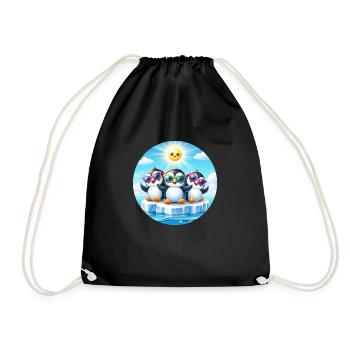 Lustige Pinguine 2 - Turnbeutel - Schwarz - Vorne