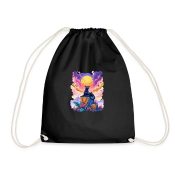 Panther on top - Drawstring Bag - black - Front
