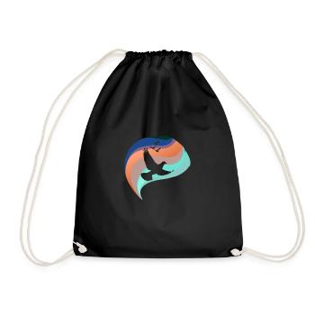 Colombe de la paix Signe de paix Oeufs de pigeon - Sac de sport léger - noir - Devant