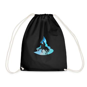 Cheval de dressage cavalier de dressage - Sac de sport léger - noir - Devant