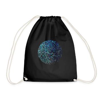 Blue Spheres - Drawstring Bag - black - Front