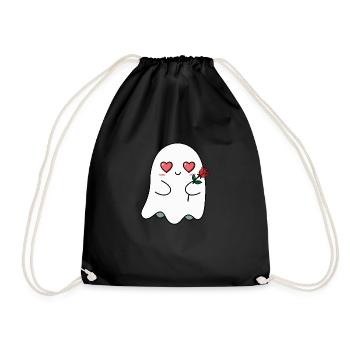 Fantôme avec Rose - Sac de sport léger - noir - Devant