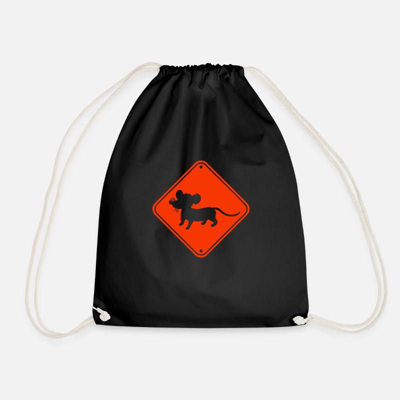 Evil Mouse Bouclier Avertissement Attention Attention Danger - Sac de sport léger - noir