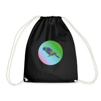 loriquet origami - Sac de sport léger - noir - Devant