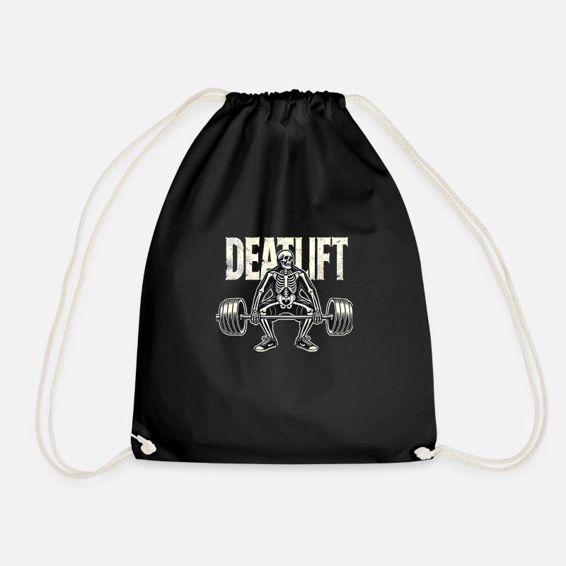 Deadlift – Train Hard or Die Trying - Turnbeutel - Schwarz