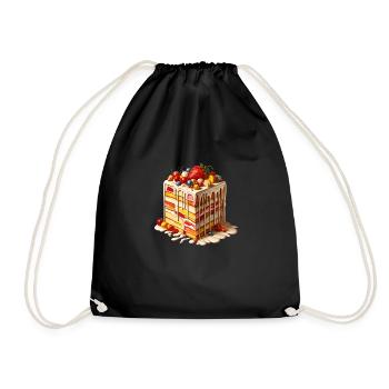 Leckere Torte - Turnbeutel - Schwarz - Vorne