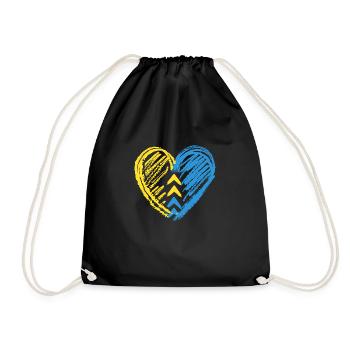 Diagram of Down syndrome of the heart loop - Drawstring Bag - black - Front