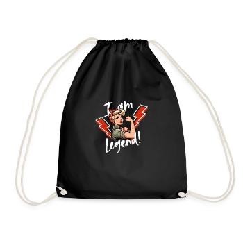 I'm a Legend - Woman - Drawstring Bag - black - Front