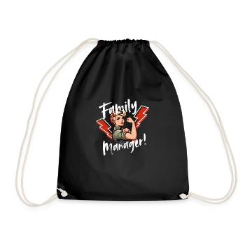 Family Manager - Drawstring Bag - black - Front