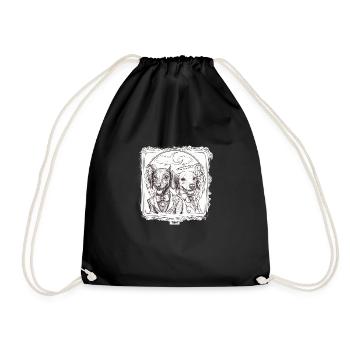 Diable contre Ange Teckel - Sac de sport léger - noir - Devant